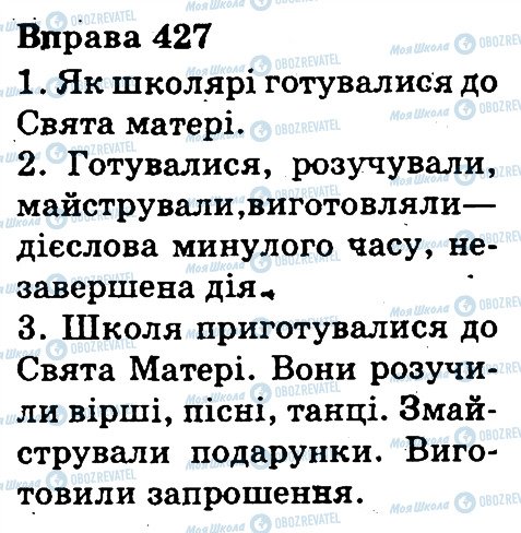 ГДЗ Українська мова 3 клас сторінка 427
