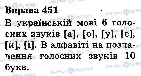 ГДЗ Українська мова 3 клас сторінка 451