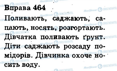 ГДЗ Українська мова 3 клас сторінка 464