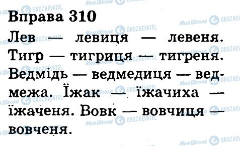 ГДЗ Українська мова 3 клас сторінка 310