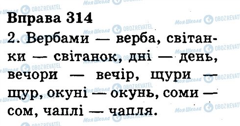 ГДЗ Українська мова 3 клас сторінка 314