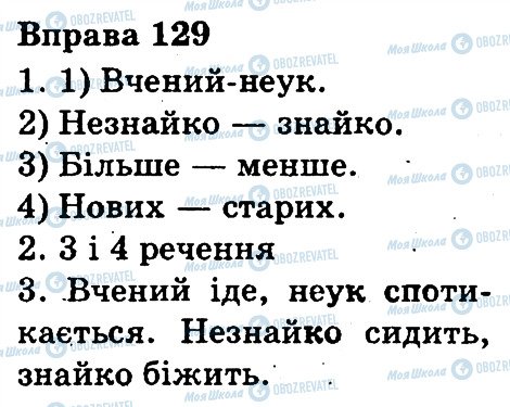 ГДЗ Українська мова 3 клас сторінка 129