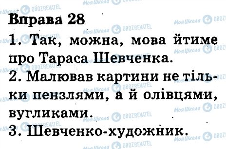 ГДЗ Українська мова 3 клас сторінка 28