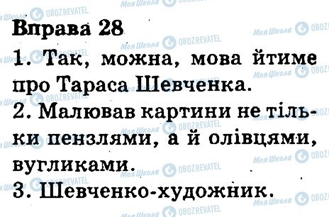 ГДЗ Укр мова 3 класс страница 28