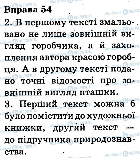 ГДЗ Українська мова 3 клас сторінка 54