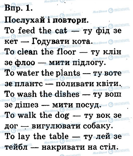 ГДЗ Англійська мова 3 клас сторінка 1