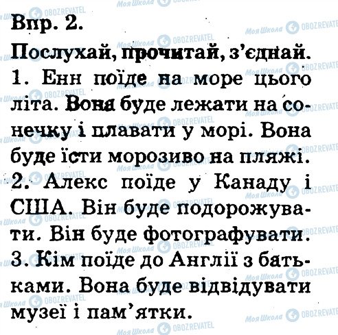 ГДЗ Англійська мова 3 клас сторінка 2