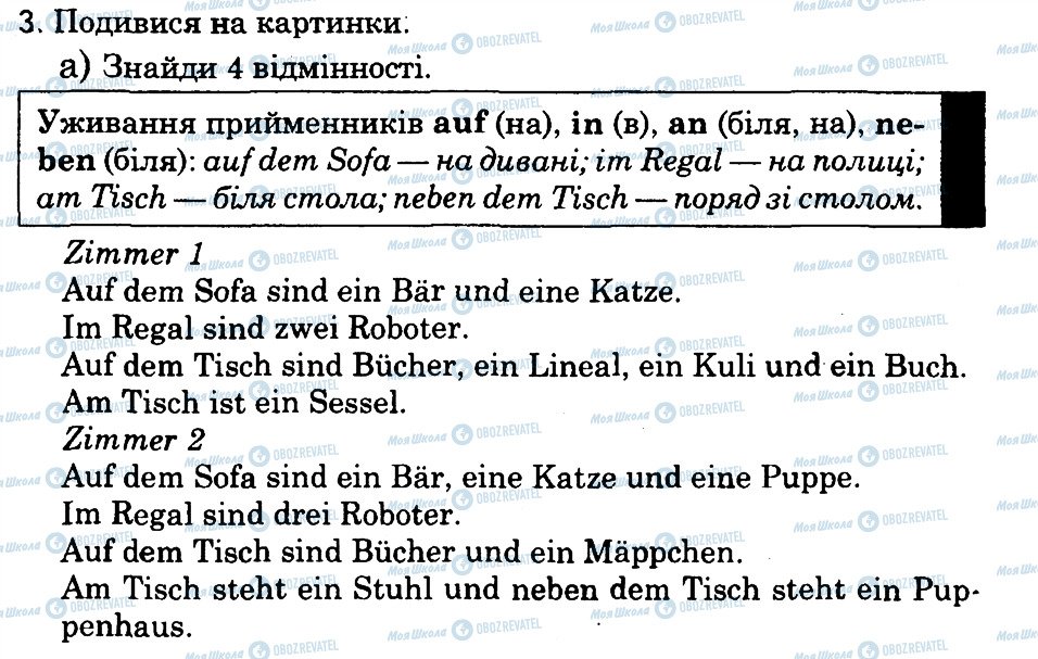 ГДЗ Німецька мова 3 клас сторінка 3