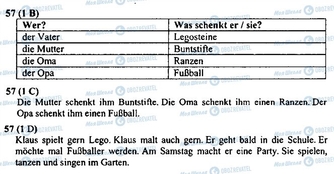 ГДЗ Немецкий язык 3 класс страница 57
