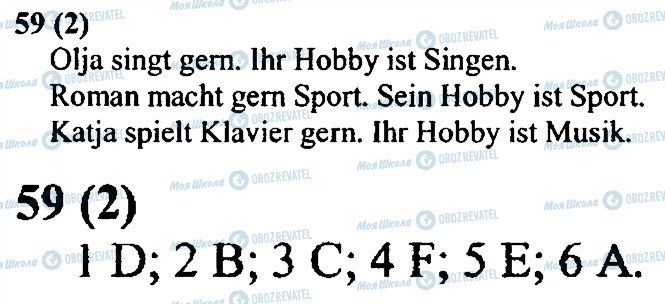 ГДЗ Німецька мова 3 клас сторінка 59