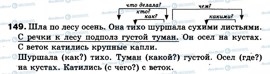 ГДЗ Російська мова 3 клас сторінка 149