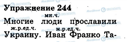 ГДЗ Російська мова 3 клас сторінка 244