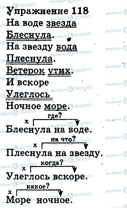 ГДЗ Російська мова 3 клас сторінка 118