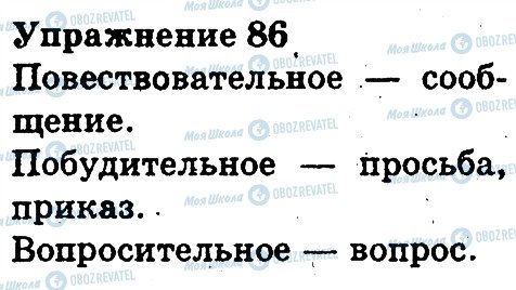 ГДЗ Російська мова 3 клас сторінка 86