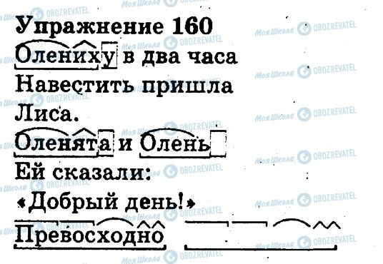 ГДЗ Російська мова 3 клас сторінка 160