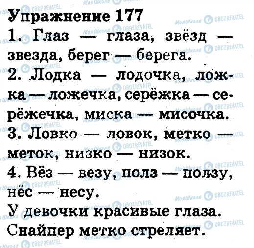 ГДЗ Російська мова 3 клас сторінка 177