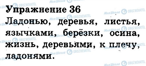 ГДЗ Російська мова 3 клас сторінка 36