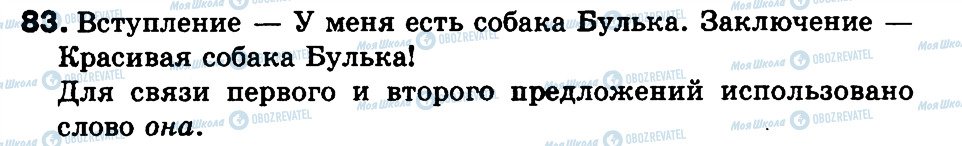 ГДЗ Російська мова 3 клас сторінка 83