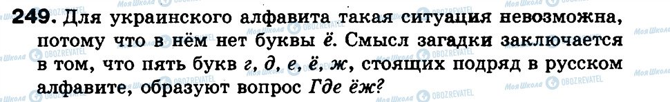 ГДЗ Російська мова 3 клас сторінка 249