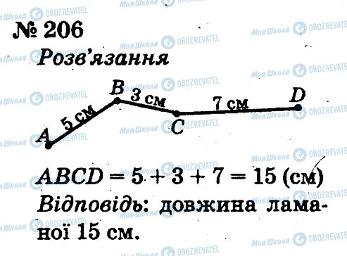 ГДЗ Математика 2 клас сторінка 206