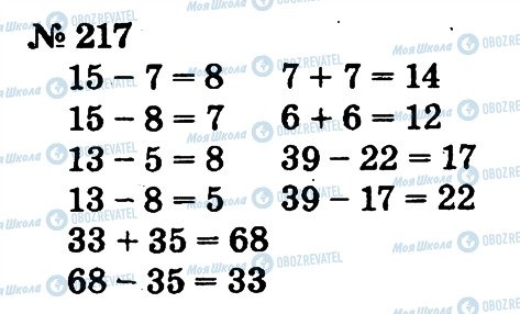 ГДЗ Математика 2 класс страница 217