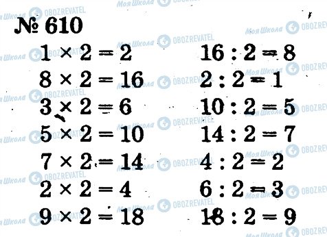 ГДЗ Математика 2 класс страница 610