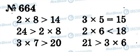 ГДЗ Математика 2 клас сторінка 664