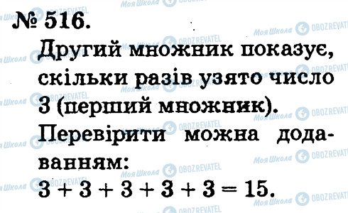ГДЗ Математика 2 клас сторінка 516