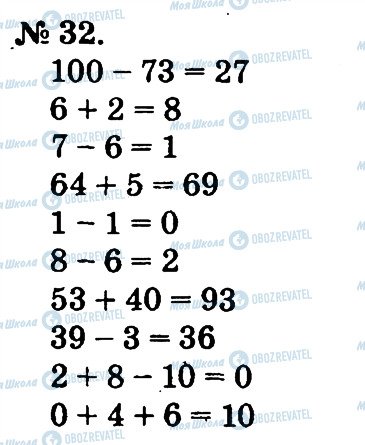 ГДЗ Математика 2 класс страница 32