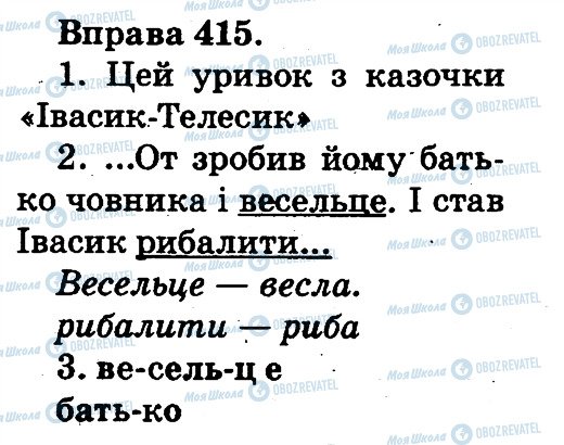 ГДЗ Укр мова 2 класс страница 415