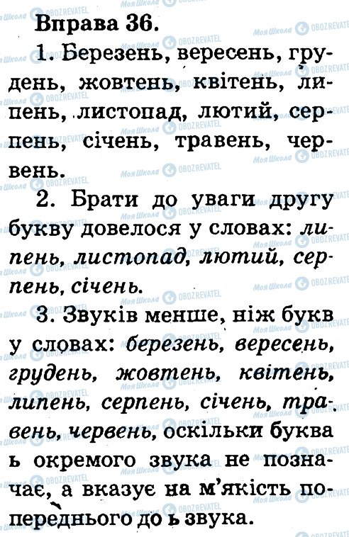 ГДЗ Укр мова 2 класс страница 36