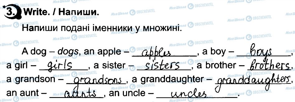 ГДЗ Англійська мова 2 клас сторінка 3