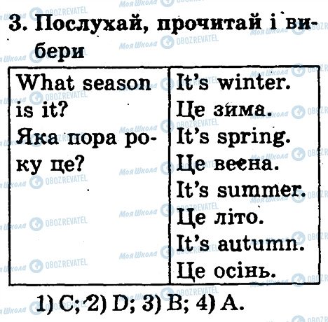 ГДЗ Англійська мова 2 клас сторінка 3