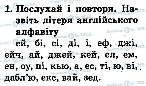 ГДЗ Англійська мова 2 клас сторінка 1