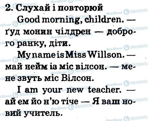 ГДЗ Англійська мова 2 клас сторінка 2