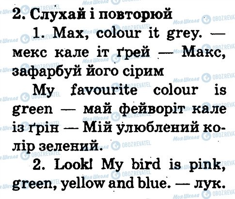 ГДЗ Англійська мова 2 клас сторінка 2