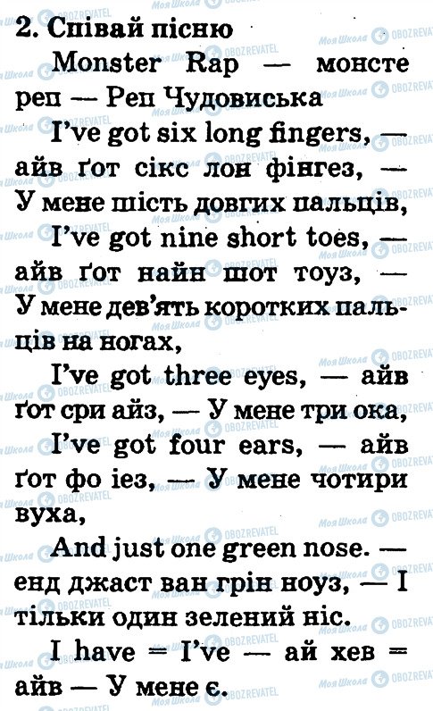 ГДЗ Англійська мова 2 клас сторінка 2