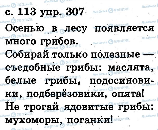 ГДЗ Російська мова 2 клас сторінка 307