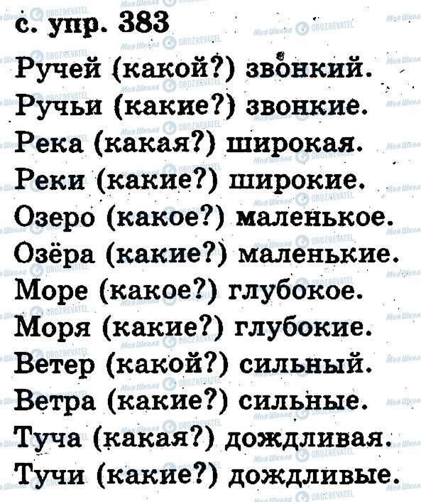 ГДЗ Російська мова 2 клас сторінка 383