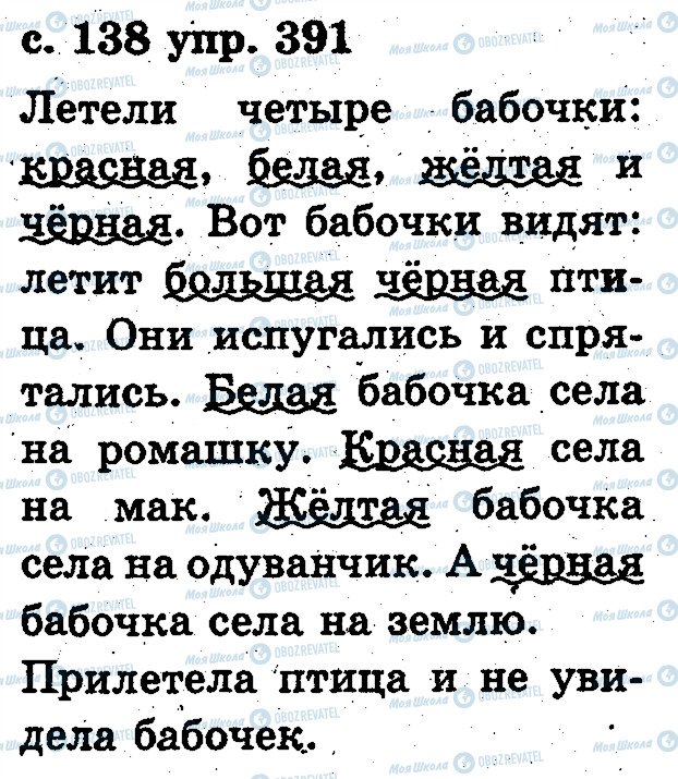 ГДЗ Російська мова 2 клас сторінка 391