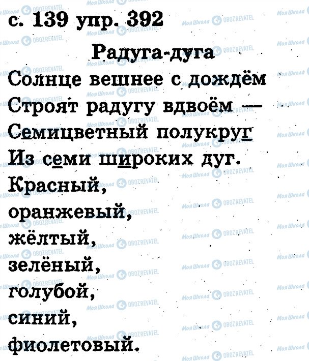 ГДЗ Російська мова 2 клас сторінка 392