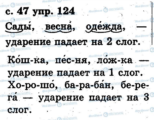 ГДЗ Російська мова 2 клас сторінка 124