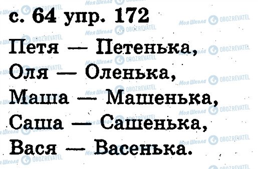 ГДЗ Російська мова 2 клас сторінка 172