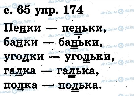 ГДЗ Російська мова 2 клас сторінка 174