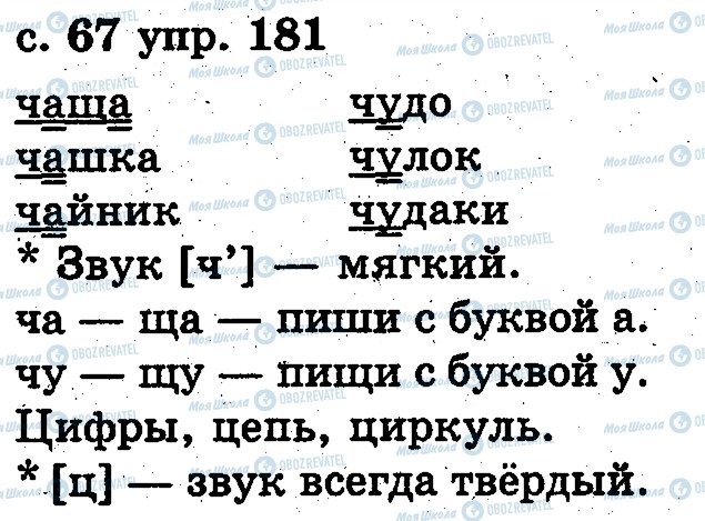 ГДЗ Російська мова 2 клас сторінка 181