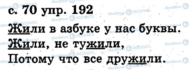 ГДЗ Російська мова 2 клас сторінка 192