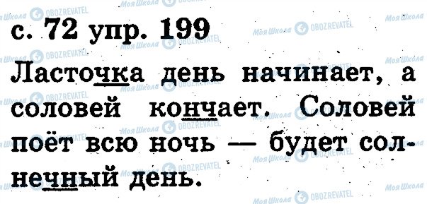 ГДЗ Російська мова 2 клас сторінка 199