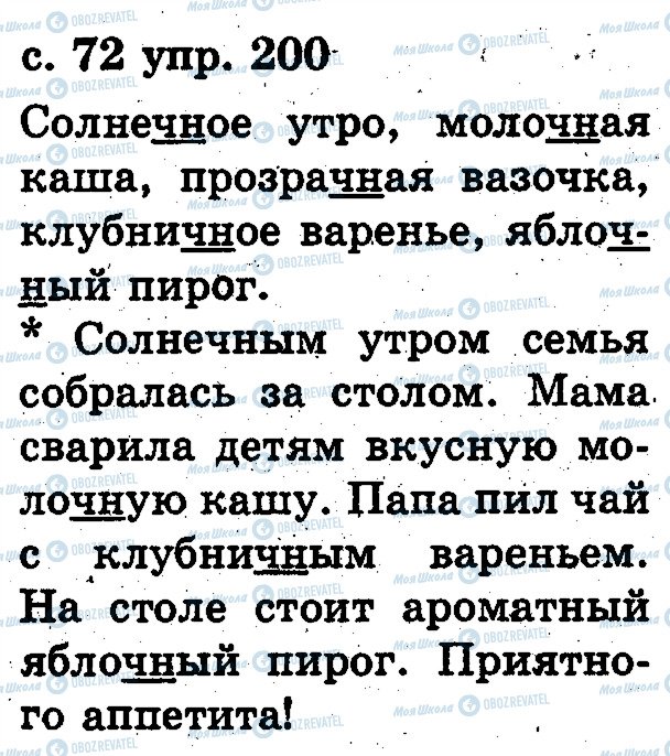 ГДЗ Русский язык 2 класс страница 200