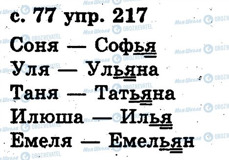 ГДЗ Русский язык 2 класс страница 217