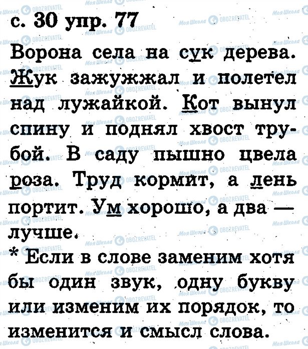 ГДЗ Русский язык 2 класс страница 77